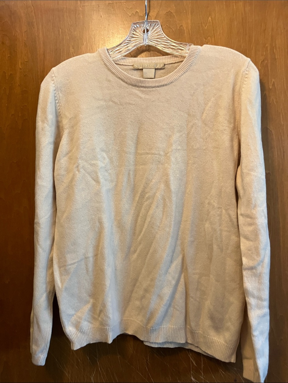 Studio 121  Crewneck Cashmere Sweater in Light Beige Size XS